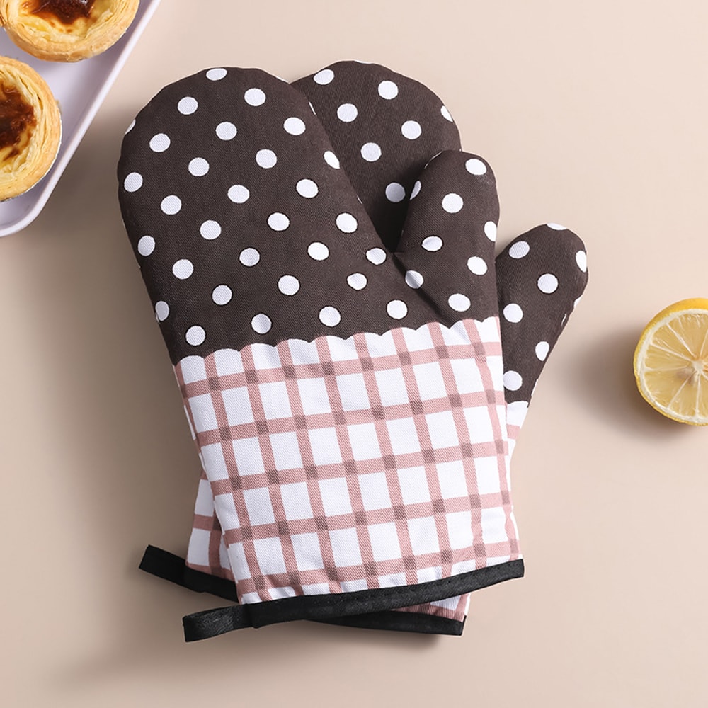 Household Thickened Heat Insulation Gloves Baking High Temperature Resistant Kitchen Oven Microwave 7