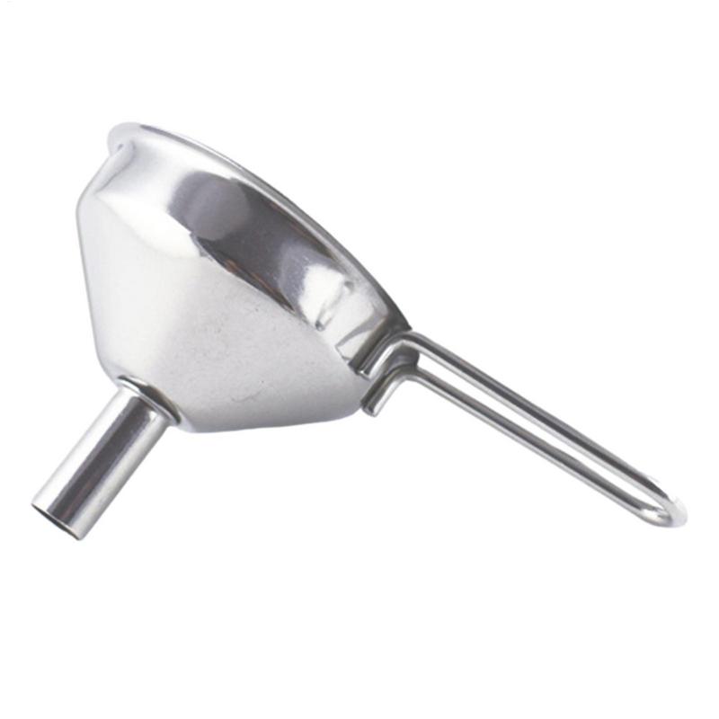 Stainless Steel Mini Funnel for Cooking Oil, Food-Grade Oil Filling Funnel with Handle