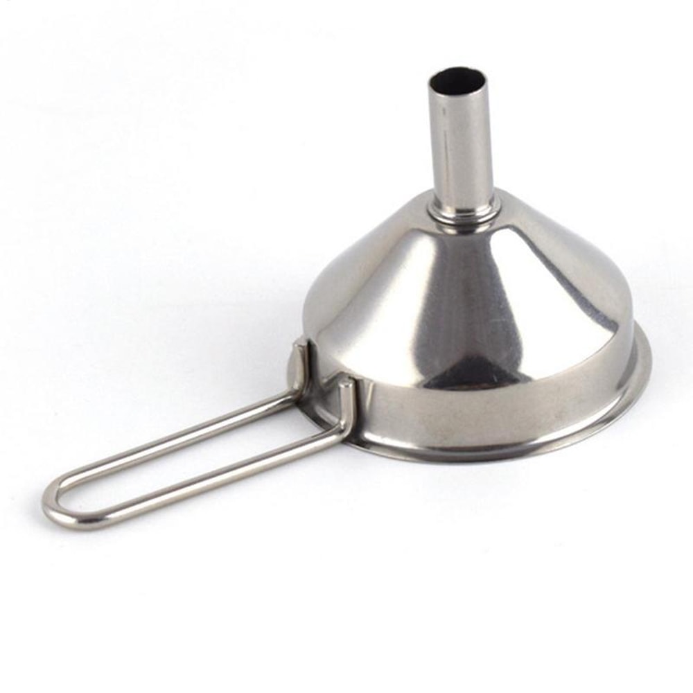 Stainless Steel Mini Funnel for Cooking Oil, Food-Grade Oil Filling Funnel with Handle