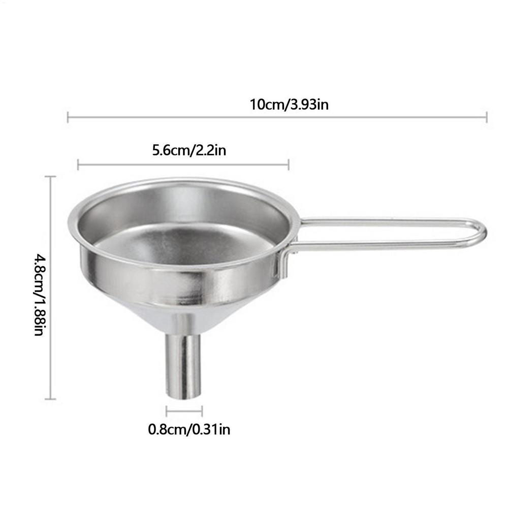 Stainless Steel Mini Funnel for Cooking Oil, Food-Grade Oil Filling Funnel with Handle