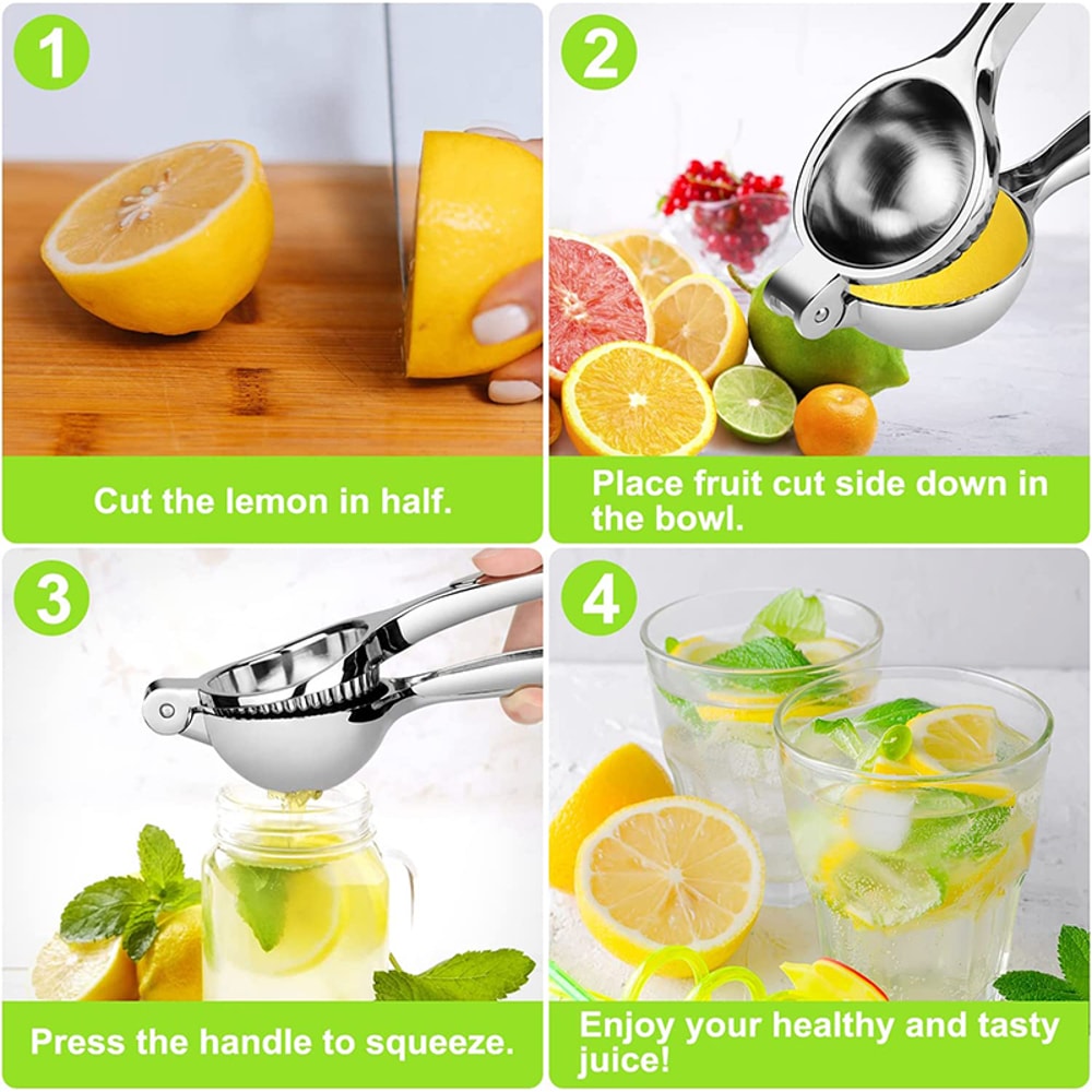 Premium Lemon Squeezer Zinc Alloy Manual Press Juicer Lime Squeezer For Citrus And Orange Fruits 2
