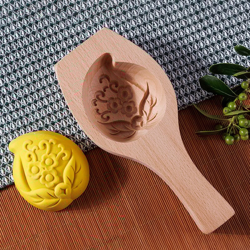 Wooden Traditional Moon Cake Mould DIY Steamed Bun Mold Multipurpose Baking Tool For Pancakes Pie 5