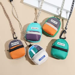 neck hanging coin purse, mini wallet, polyester earphone storage bag, anti-theft small key bag