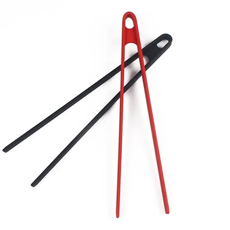 Salad Food Tongs, Anti-slip Silicone Kitchen Utensils, Barbecue Clip, Three Prong Pliers, Chef Tools for Cooking