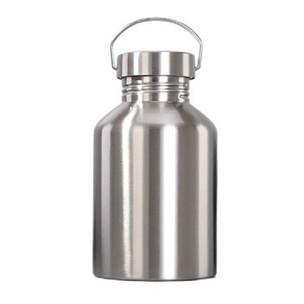 Large Capacity Sports Water Bottle, Stainless Steel Travel Mug, Non Insulated Outdoor Kettle