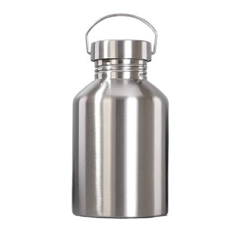 Large Capacity Sports Water Bottle, Stainless Steel Travel Mug, Non Insulated Outdoor Kettle