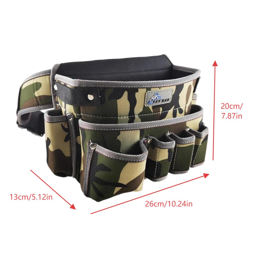 Durable Oxford Cloth Waist Bag, Multifunctional Tool Bag for Woodworking, Electricians Decoration