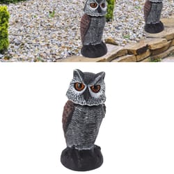 owl decoy to scare birds, plastic shake head owl decoy, fake owl garden decoration to scare birds away