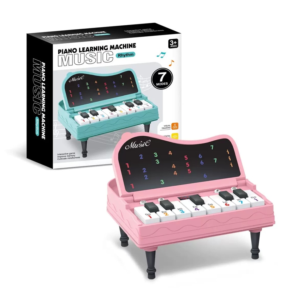 Electronic Music Rhythm Puzzle Game Machine Montessori Travel Toy Light Up Sensory Fast Push Organ 5