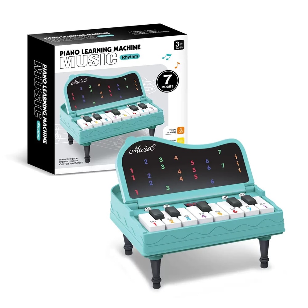 Electronic Music Rhythm Puzzle Game Machine Montessori Travel Toy Light Up Sensory Fast Push Organ 8