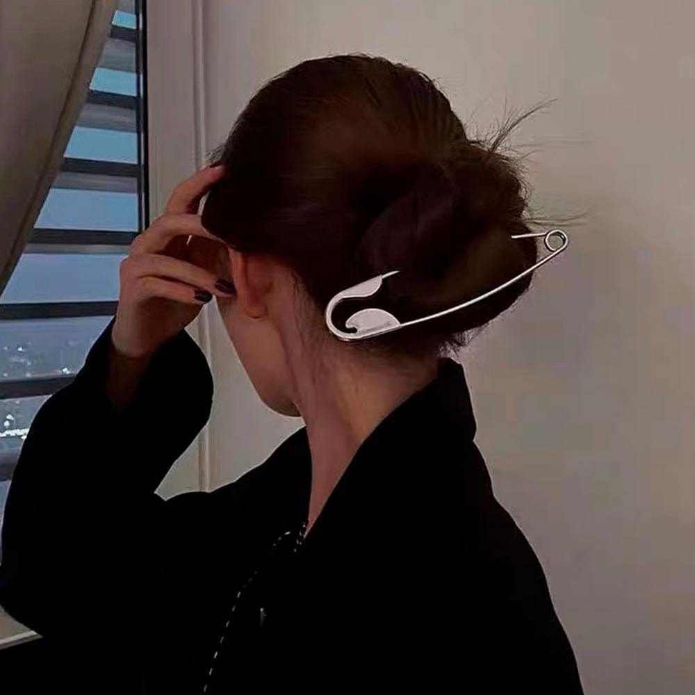 Large Safety Pin Metal Hair Claws Barrettes Hairpins For Women And Girls Stylish Hair Accessories 1