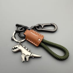 motorcycle decoration accessories, car keychain, leather woven rope pendant, small gift for bikers