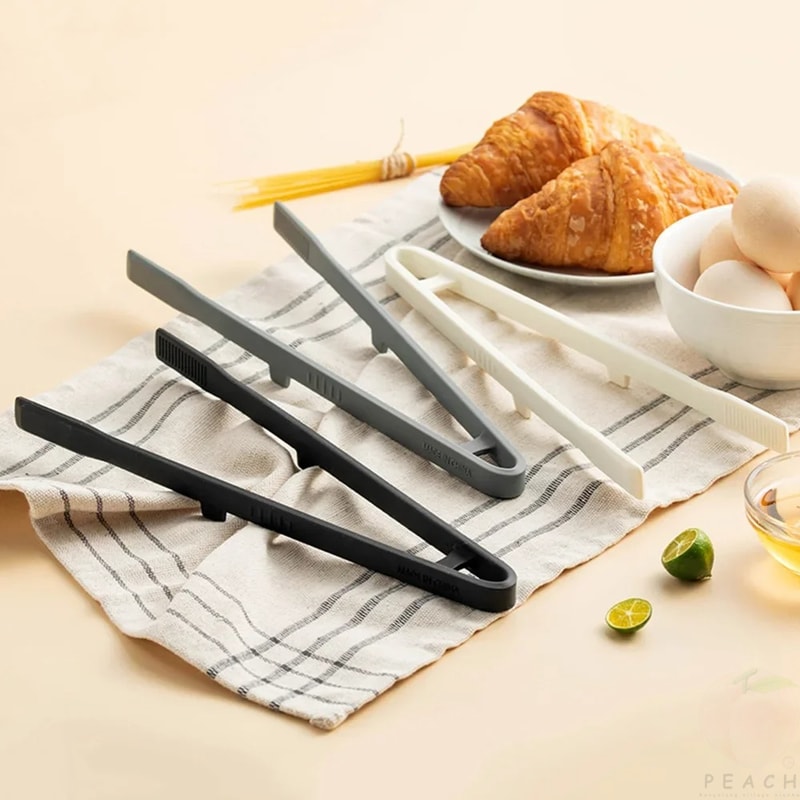 Silicone Grill Tongs, Non-Stick Food Clip, Heat Resistant BBQ, Cooking Clamp, Steak Pasta Clip for Kitchen