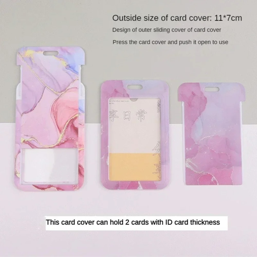 ID Name Tag Holder Fashion Work Card Case Bus Pass Bank ID Badge Travel Accessories 2