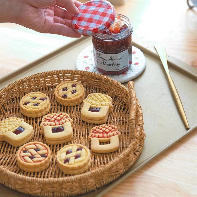 Jam Sandwich Cookie Cutter Biscuit Mold Christmas Plastic Fondant Stamp For Cake Decor 2