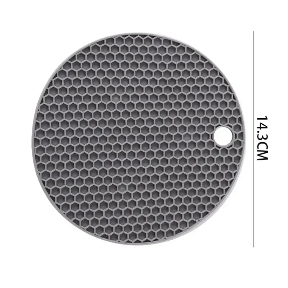Silicone Heat Resistant Mats, Non-Slip Round Kitchen Pot Pads, Cup Coasters for Kitchen Countertop Protection