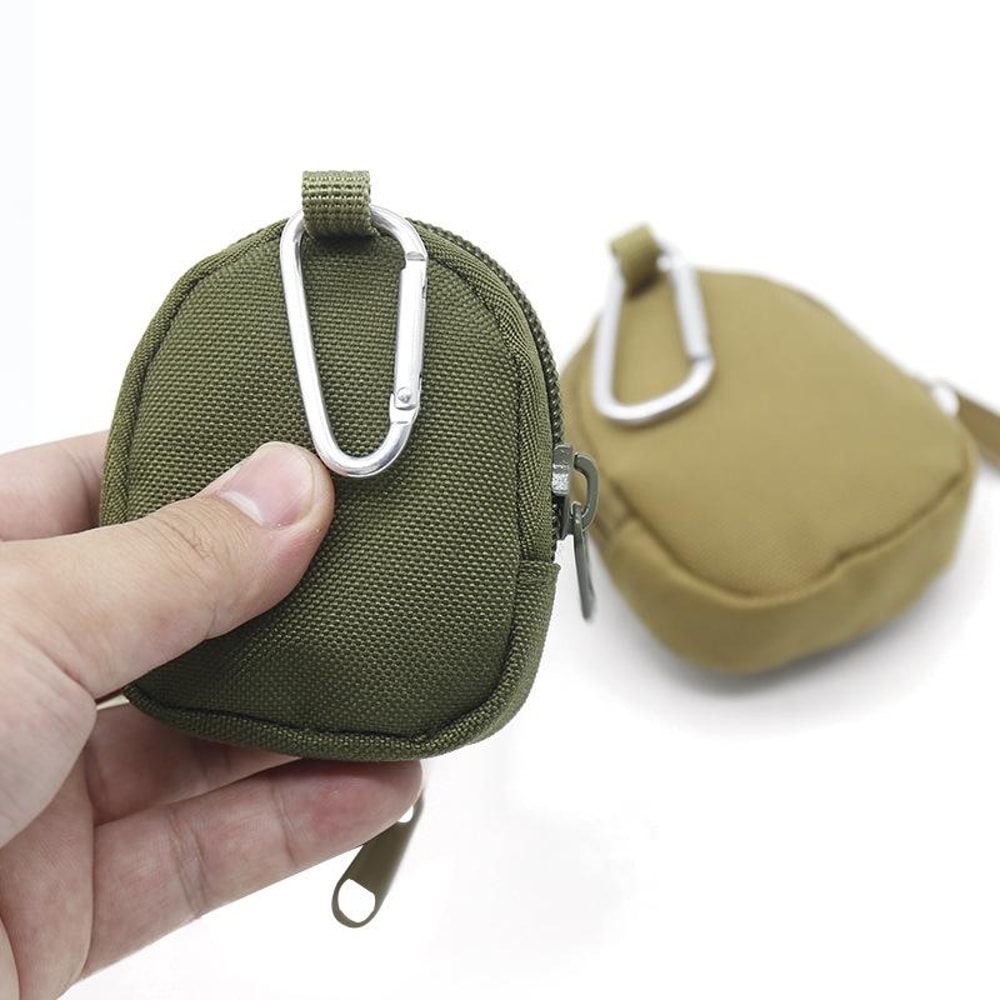 Tactical EDC Pouch, Key Wallet Holder for Men, Coin Purses, Keychain Zipper Pocket, Outdoor Key Bag