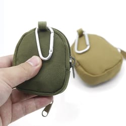 tactical edc pouch, key wallet holder for men, coin purses, keychain zipper pocket, outdoor key bag