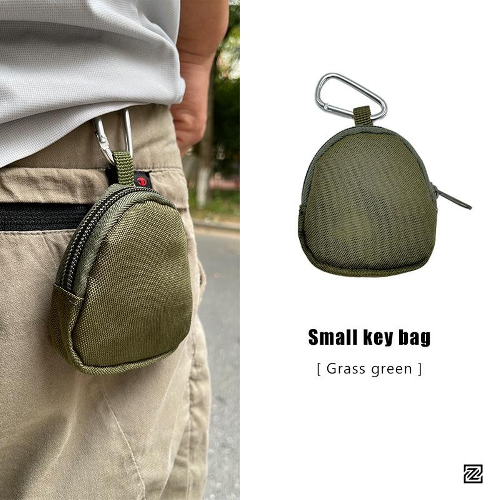 Tactical EDC Pouch, Key Wallet Holder for Men, Coin Purses, Keychain Zipper Pocket, Outdoor Key Bag