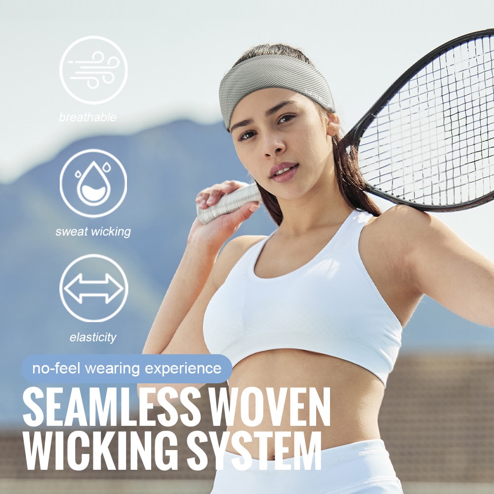Summer Sport Headband, Breathable Fitness Sweatband, Non-Slip Elastic Tenni Headband, Sweat Wicking Hairband for Running