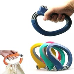 convenient portable shopping bag holder, useful d shaped one trip grip for easy carrying