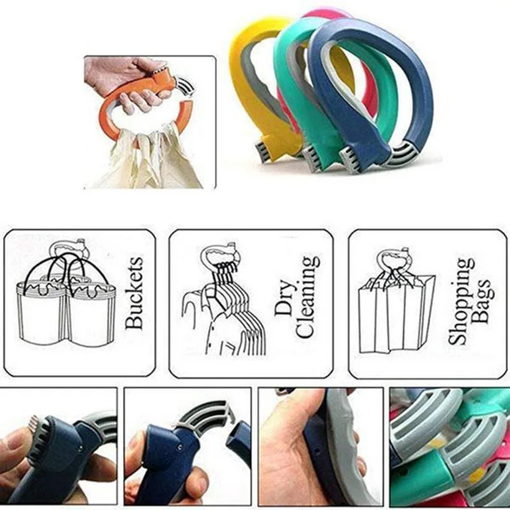 Convenient Portable Shopping Bag Holder, Useful D Shaped One Trip Grip for Easy Carrying