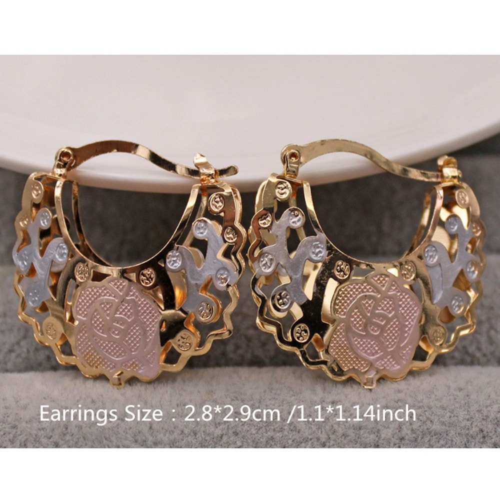 Stylish Gold Plated Hoop Earrings for Women, Perfect for Weddings, Parties, Birthdays