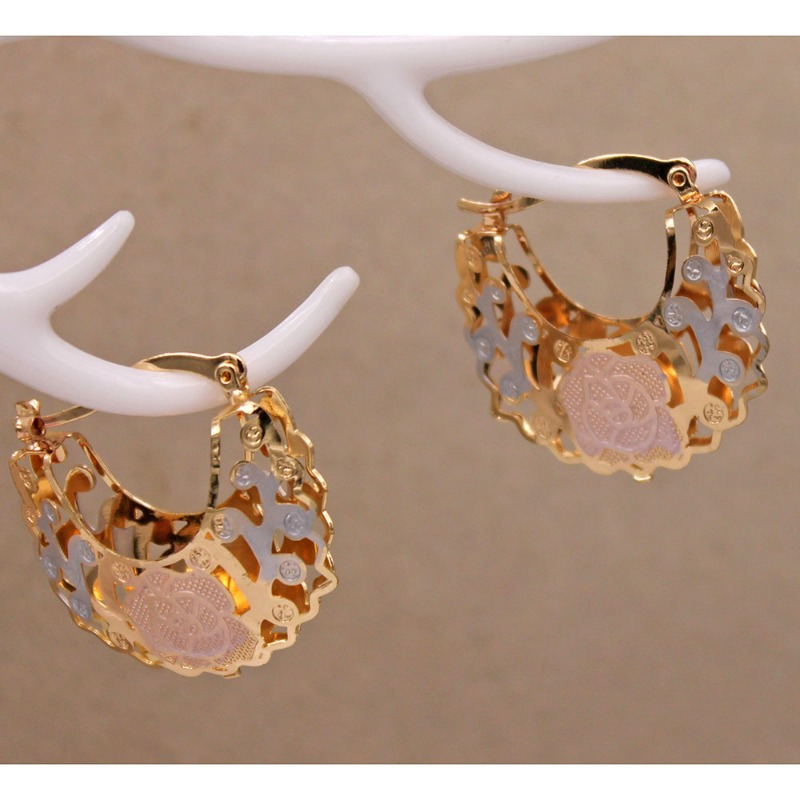 Stylish Gold Plated Hoop Earrings for Women, Perfect for Weddings, Parties, Birthdays