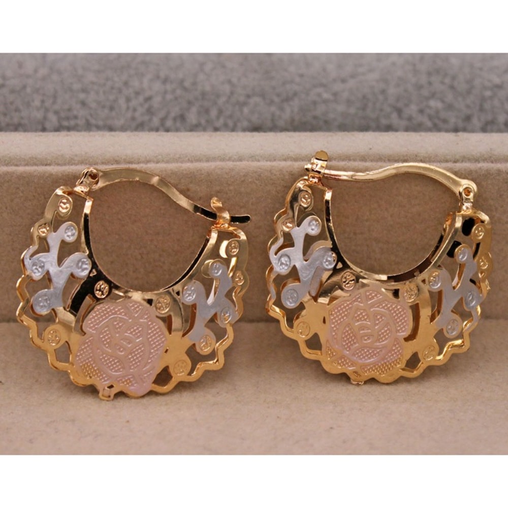Stylish Gold Plated Hoop Earrings for Women, Perfect for Weddings, Parties, Birthdays