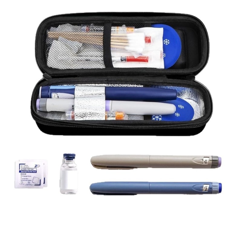 Waterproof Insulin Cooler Travel Case Reusable Medicine Organizer Portable Insulated With Thermomet 2