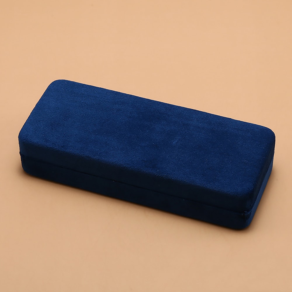 Velvet Leather Glasses Case Eyeglass Case Portable Sunglasses Storage Box For Men And Women Retro E 2