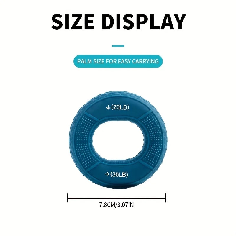 Hand Strengthener Grip Ring for Forearm and Finger Training, Silicone Strength Trainer Ring for Grip Strength