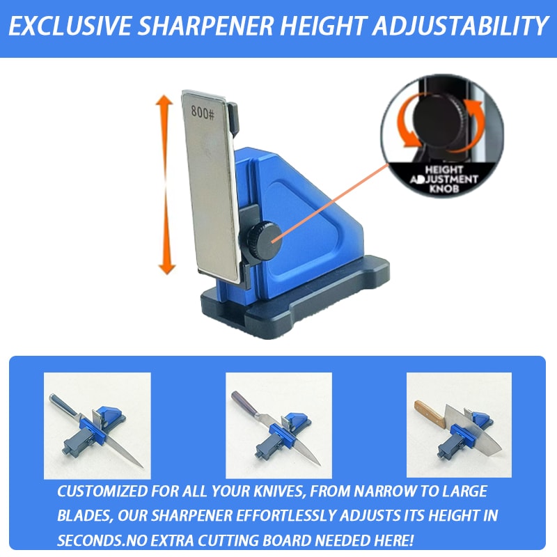 Professional Fixed Angle Apex Knife Sharpener, Kitchen Knife Tools with Diamond Stones Set