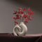 Nordic Ceramic Interlock Vase for Wedding, Bridal Shower, Pampas Grass Home Decoration