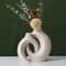 Nordic Ceramic Interlock Vase for Wedding, Bridal Shower, Pampas Grass Home Decoration