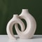 Nordic Ceramic Interlock Vase for Wedding, Bridal Shower, Pampas Grass Home Decoration