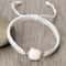 Vintage Design White Bracelet Mini Stone Glass Beads Howlite Handmade Braided Bangles For Women Men 7