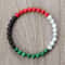 Classic Natural Stone Palestine Flag Bracelet, Men Women National Flag Beads Bracelet, Christmas Prayer Beads Jewelry