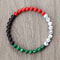 Classic Natural Stone Palestine Flag Bracelet, Men Women National Flag Beads Bracelet, Christmas Prayer Beads Jewelry