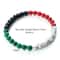 Classic Natural Stone Palestine Flag Bracelet, Men Women National Flag Beads Bracelet, Christmas Prayer Beads Jewelry