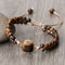 Natural Tiger Eye Stone Bracelet Handmade Beads Yoga Wrap Bracelet, Bangle for Women Men