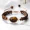 Natural Tiger Eye Stone Bracelet Handmade Beads Yoga Wrap Bracelet, Bangle for Women Men