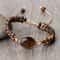 Natural Tiger Eye Stone Bracelet Handmade Beads Yoga Wrap Bracelet, Bangle for Women Men