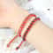 Lucky Red Rope Braided Bracelets with Gold Silver Color Copper Beads Unisex Handmade Adjustable Wristbands