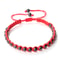 Lucky Red Rope Braided Bracelets with Gold Silver Color Copper Beads Unisex Handmade Adjustable Wristbands