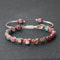 Natural Stone Square Beads Bracelets For Women And Men Braided Rope Handmade Adjustable Bangles 1