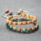 Natural Stone Square Beads Bracelets For Women And Men Braided Rope Handmade Adjustable Bangles 2
