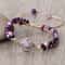 Purple Crystal Agate Stone Wrap Bracelet Yoga Beaded Charm Bracelet For Women And Men Bohemian Jewe 6