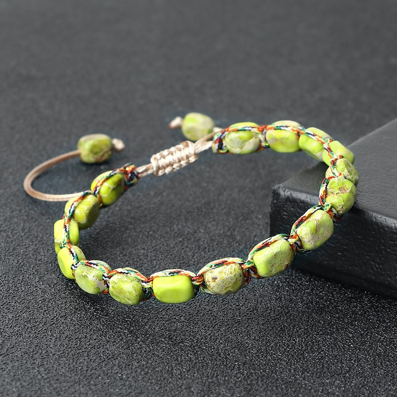 Bohemian Emperor Natural Stone Beaded Bracelet Adjustable Handmade Bangle For Women And Men Rope Br 4