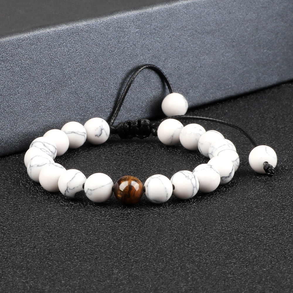 Natural Stone Beads Bracelet For Women Men Handmade Lava Tiger Eye Bangle Energy Healing Jewelry Gi 4